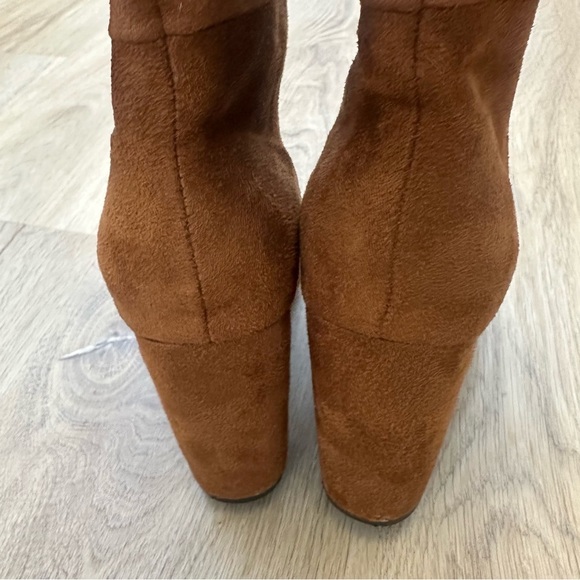 Cognac Brown Slouchy Heeled Boots size 40 - Picture 5 of 9